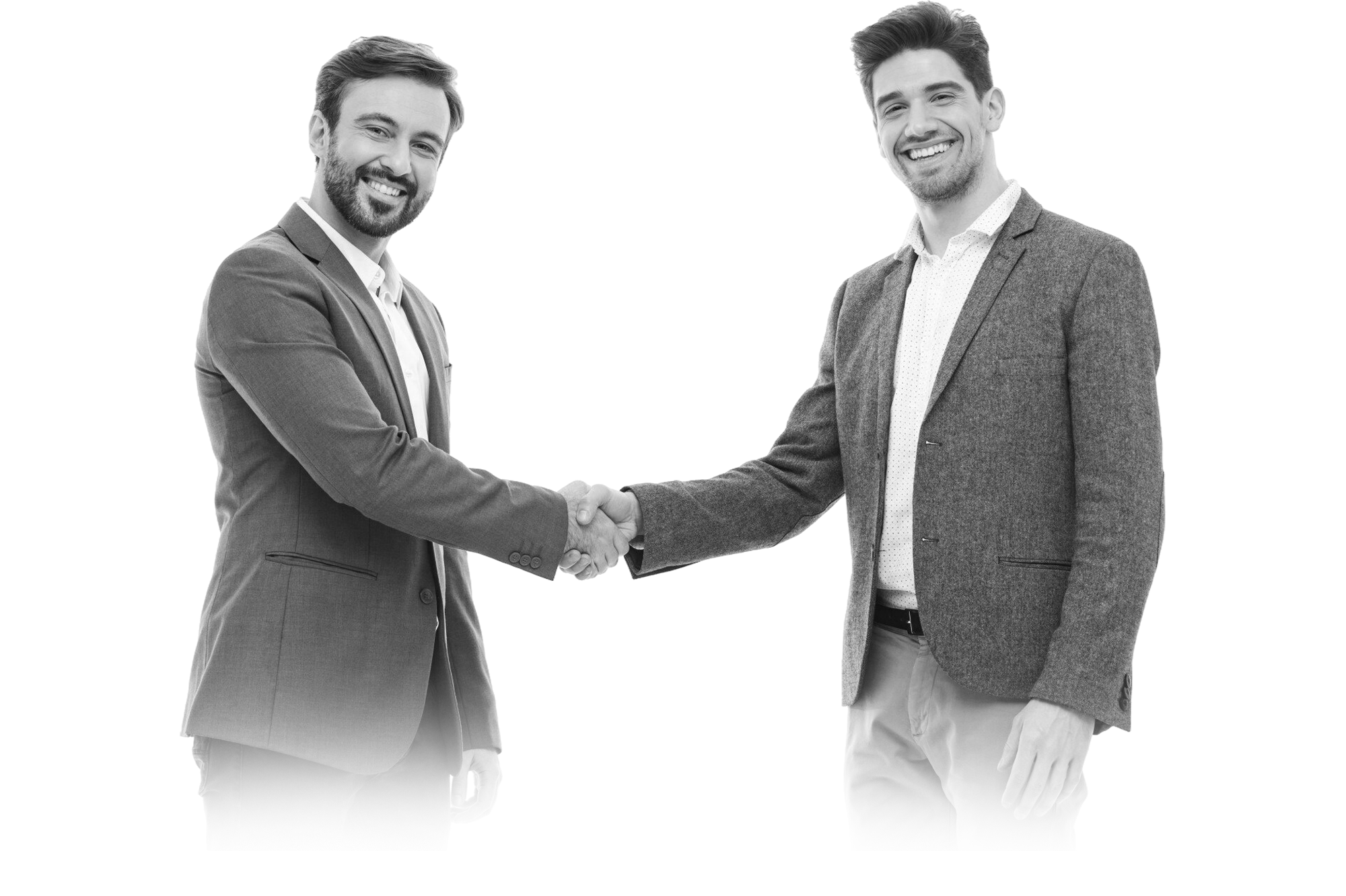 Startup founders shaking hands